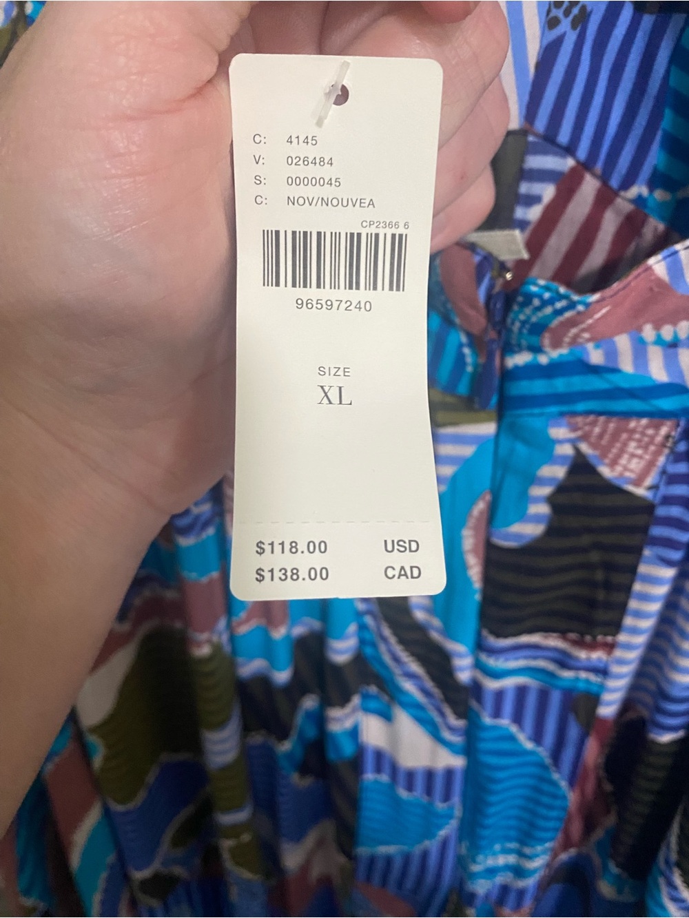 Anthropologie Blue Multi Halter Midi Dress XL - Picture 2 of 6